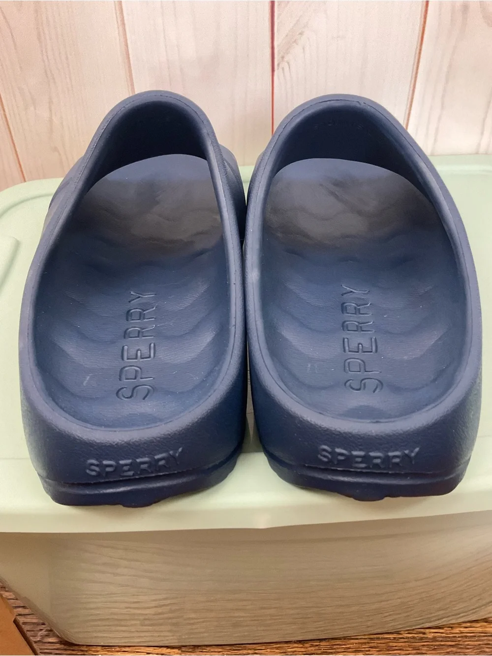 Sperry Navy Slip-On Slide Sandals for Men Size 10